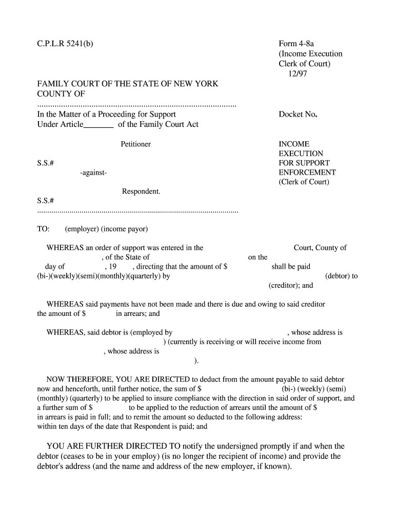 1997 Form NY 4 8a Fill Online Printable Fillable Blank PdfFiller