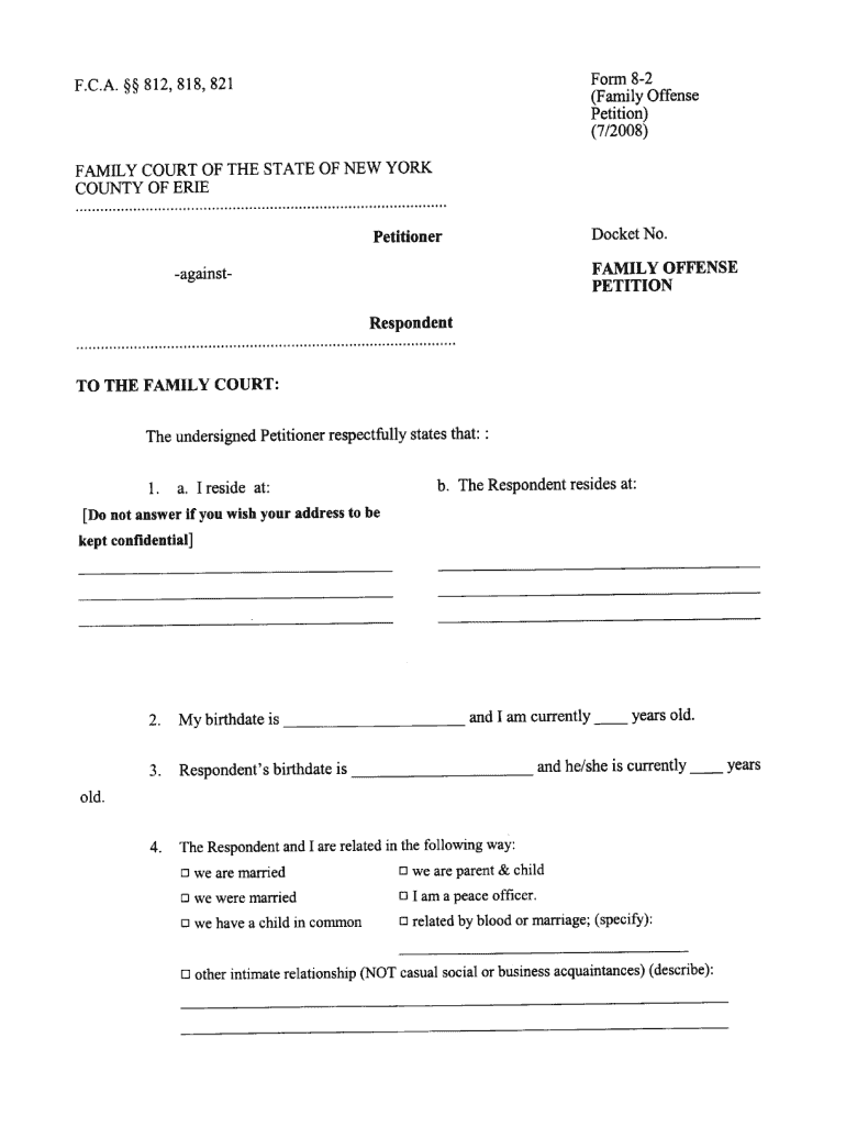 2008 NY Form 8 2 Fill Online Printable Fillable Blank PdfFiller