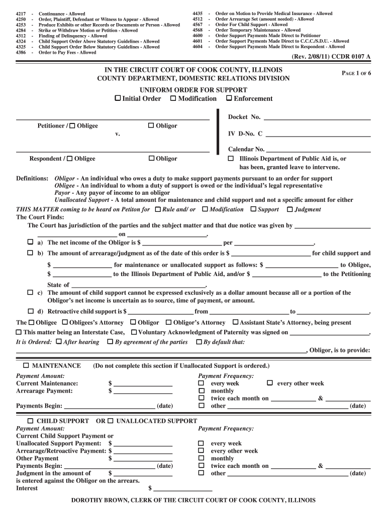 2011 Form IL CCDR 0107 Fill Online Printable Fillable Blank PdfFiller