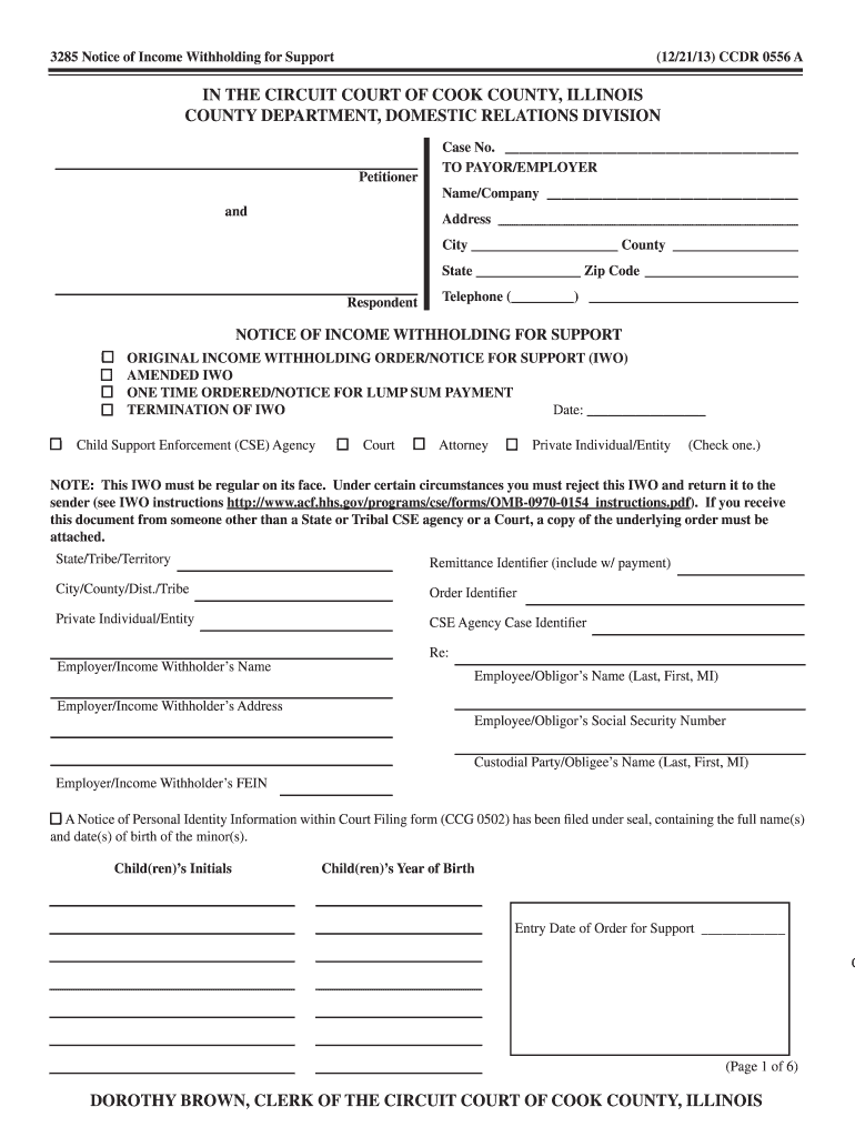 2013 Form IL CCDR 0556 A Fill Online Printable Fillable Blank 