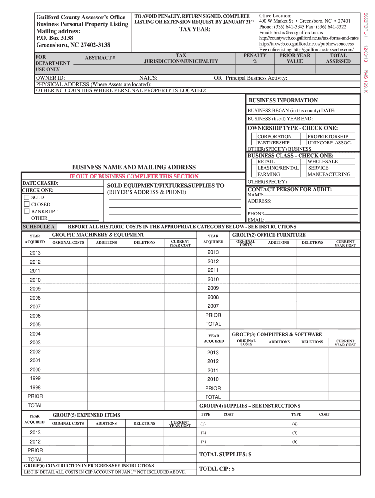 2013 Form NC 5653PBPL Fill Online Printable Fillable Blank PDFfiller