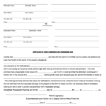 Affidavit For Immediate Possession Form Indiana Noble Superior Court