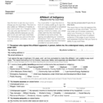 Affidavit Of Indigency Texas Fill Online Printable Fillable Blank