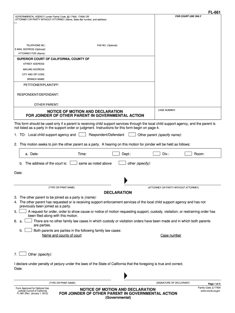 CA FL 661 2012 Complete Legal Document Online US Legal Forms