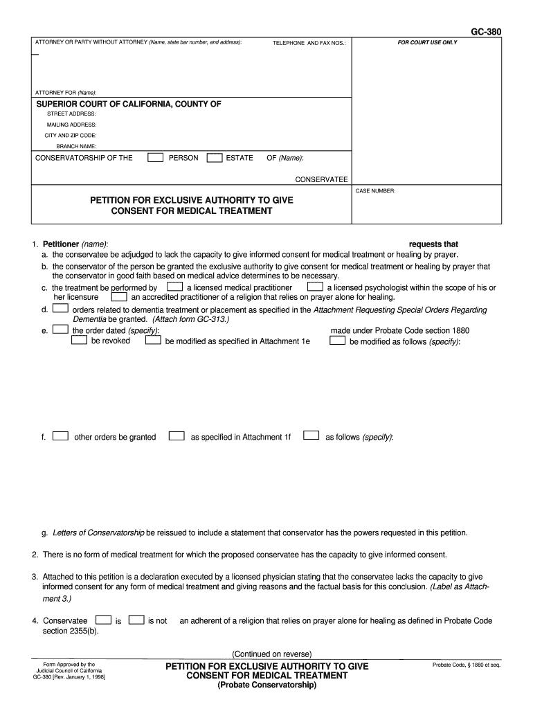 CA GC 380 1998 Complete Legal Document Online US Legal Forms