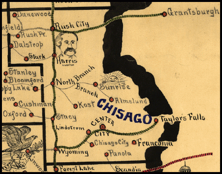 Chisago County Minnesota Railroad Stations