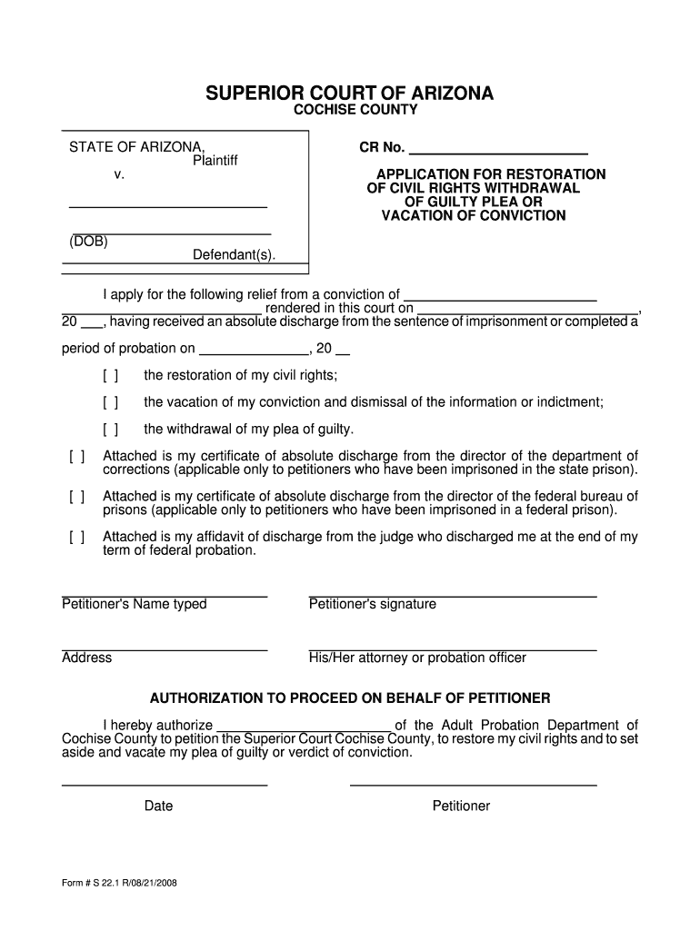 Cochise County Adult Probation Fill Out And Sign Printable PDF