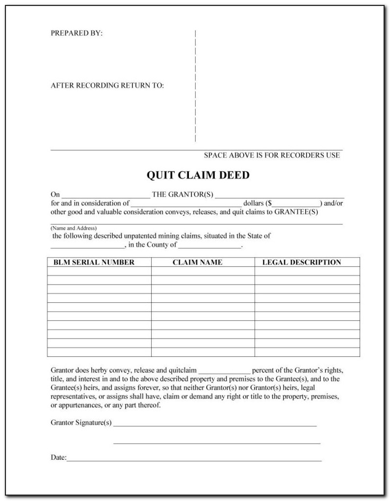 Douglas County Colorado Quit Claim Deed Form Form Resume Examples 