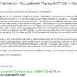 Early Intervention Occupational Therapist OT Job Hillside IL