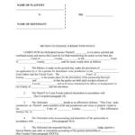 Fill Edit And Print Motion To Change Jurisdiction Venue Form Online