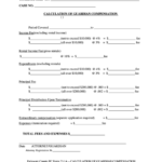 Fillable Calculation Of Guardians Compensation Delaware County