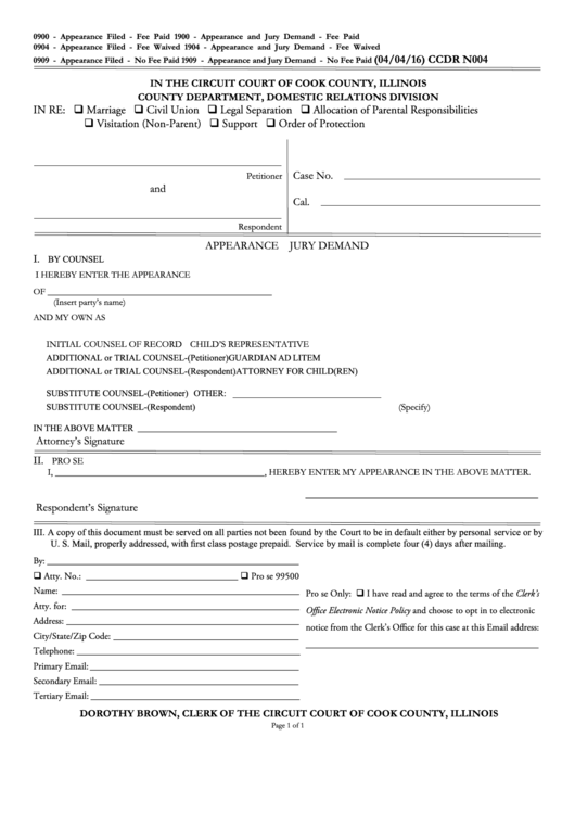 Circuit Court Of Cook County Probate Division Forms CountyForms com