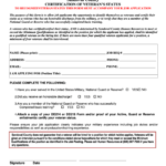 Fillable Certification Of Veterans Status Form Sandoval County