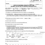 Fillable Form Jdf 913 Order For Informal Probate Of Will And Informal