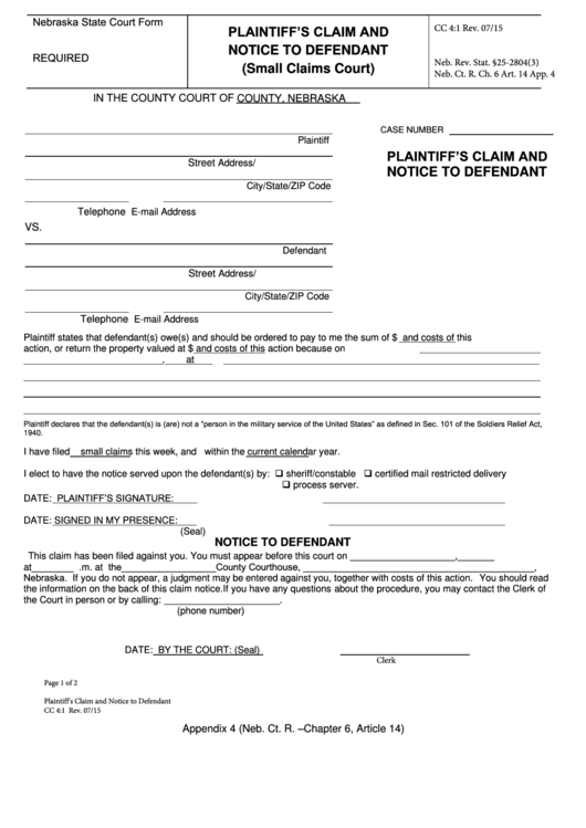 Nj Small Claims Court Forms Fill Out And Sign Printable PDF Template