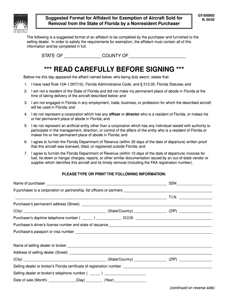 FL GT 500002 2002 2021 Fill Out Tax Template Online US Legal Forms