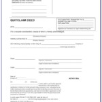 Florida Quit Claim Deed Form Duval County