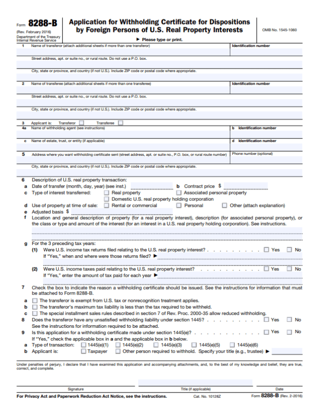 Foreigner Tax Withholding HomeOwner s Resources