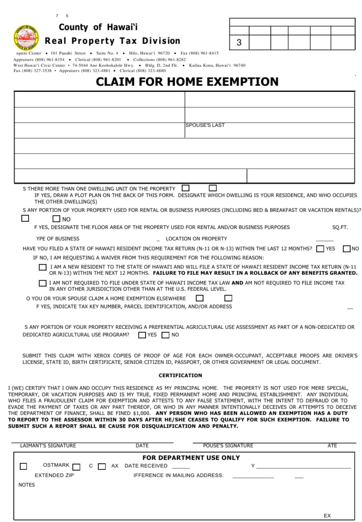 Form RP19 71 Download Fillable PDF Or Fill Online Claim For Home 