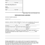 Free North Dakota Quit Claim Deed Form Word PDF EForms