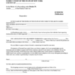 General Form 30 Summons Family Court Of New York Printable Pdf Download