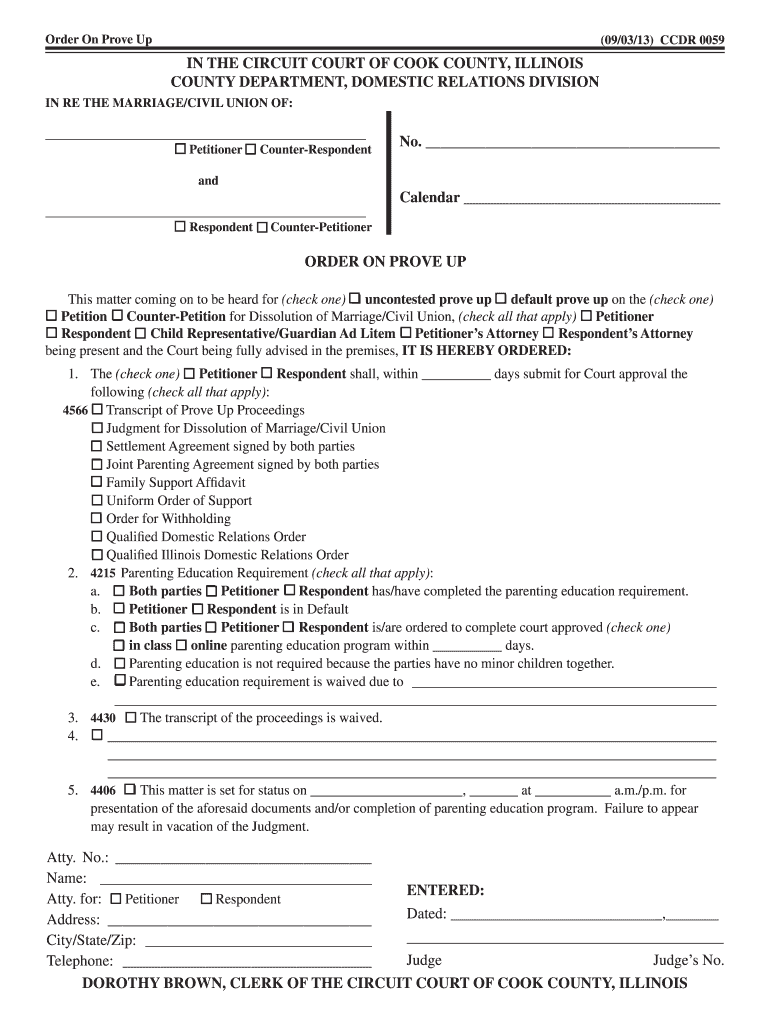 IN THE CIRCUIT COURT OF COOK COUNTY ILLINOIS COUNTY Fill Out And 