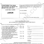 Juror Qualification Form Jury Summons Printable Pdf Download