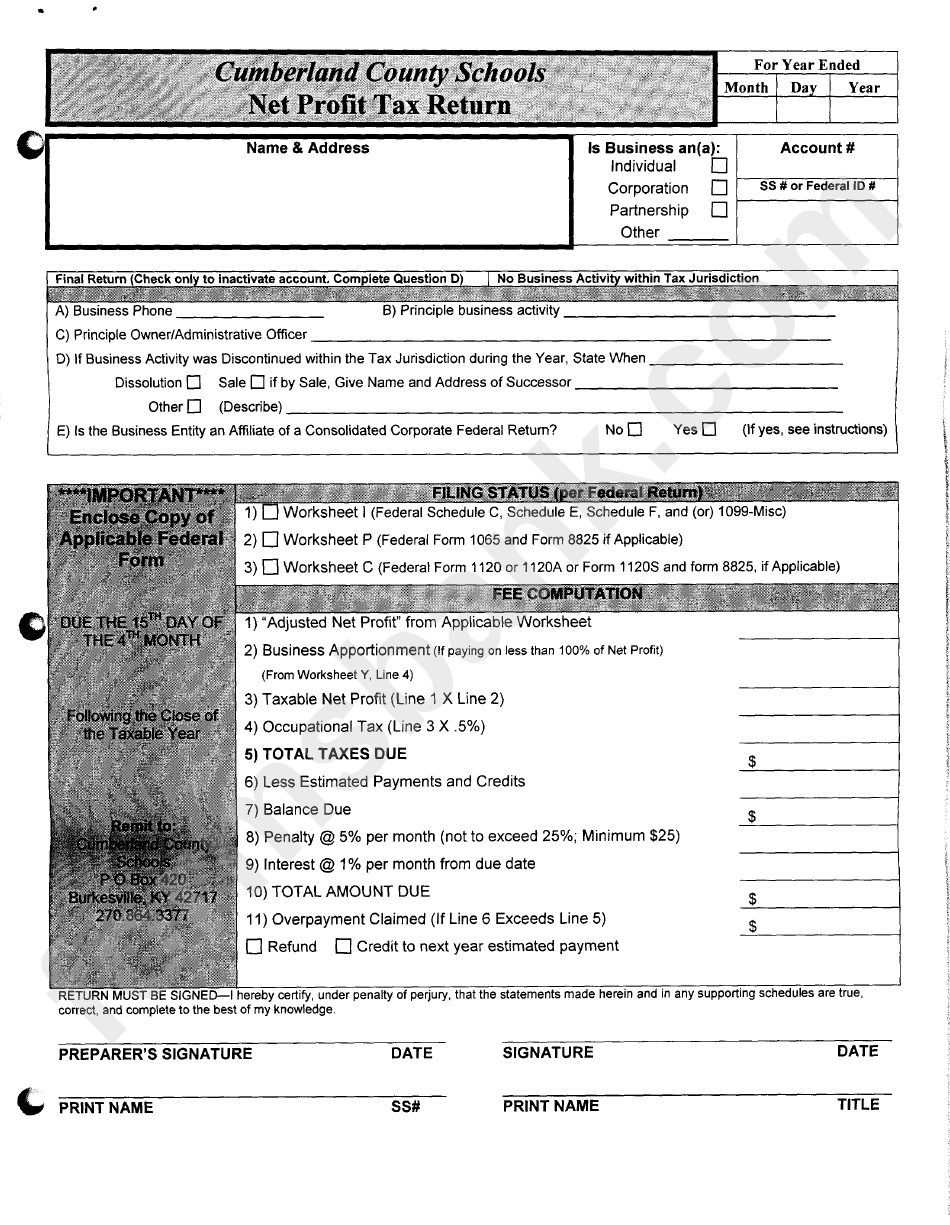 Cumberland County Tax Bureau Forms Fill Online Printable Fillable