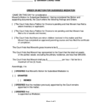 Order On Motion For Subsidized Mediation Form Galveston County