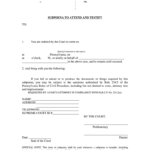 Pennsylvania Subpoena Fill Online Printable Fillable Blank PdfFiller