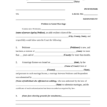 Petition To Annul Marriage With No Children Or Property Doc Template