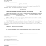 Quitclaim Deed Georgia Free Download