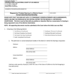 Request For Probate Hearing In A District Court Conservatorship Fill