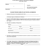 Restraining Order Lane County Fill Online Printable Fillable Blank