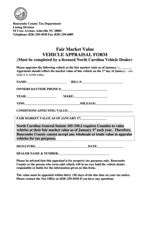 Top Vehicle Appraisal Form Templates Free To Download In PDF Format