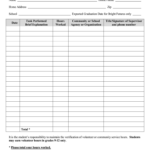 Volunteer Record Sheet Fill Online Printable Fillable Blank