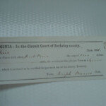 1861 BERKELEY COUNTY VIRGINIA CIRCUIT COURT GRAND JURY PAYMENT DOCUMENT