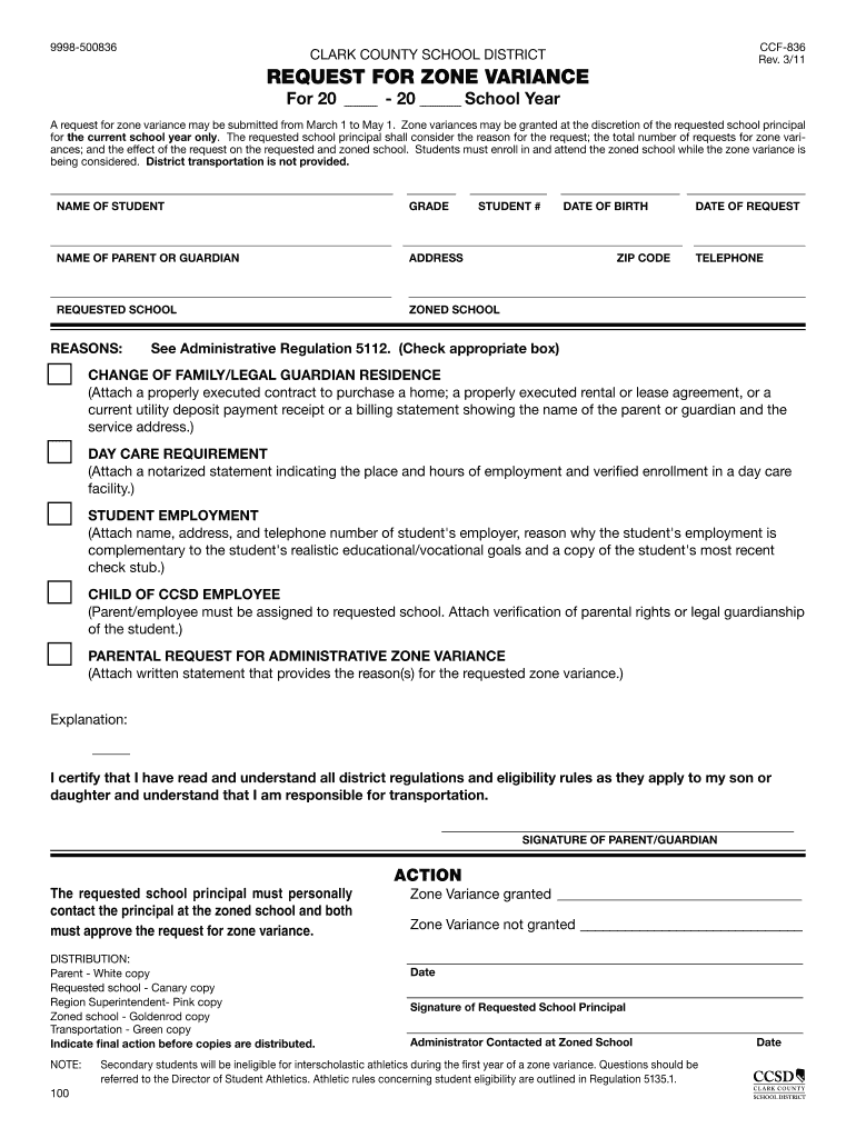 2011 2021 Form CCSD CCF 836 Fill Online Printable Fillable Blank 