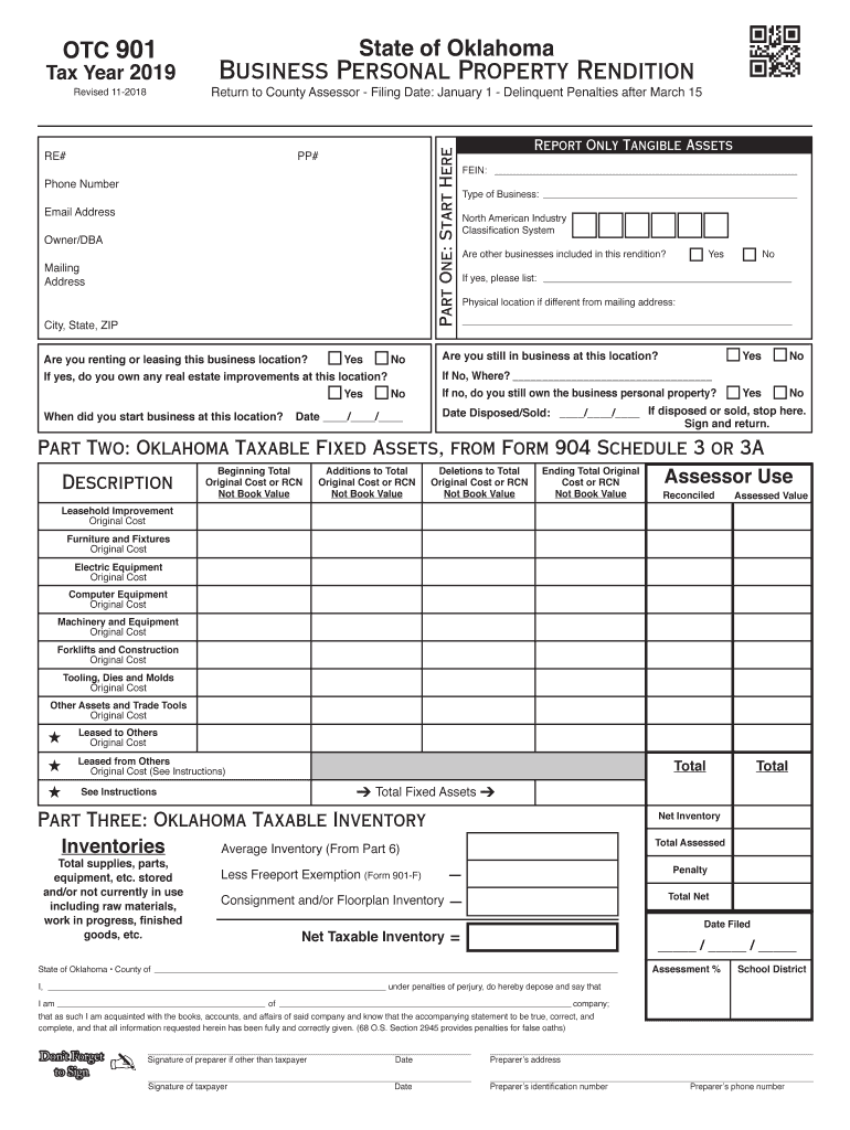 2019 Form OK OTC 901 Fill Online Printable Fillable Blank PdfFiller