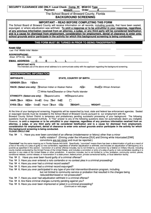 83 Background Check Form Templates Free To Download In PDF