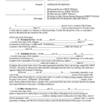 Affidavit Of Service Circuit Court Of The State Of Oregon Printable
