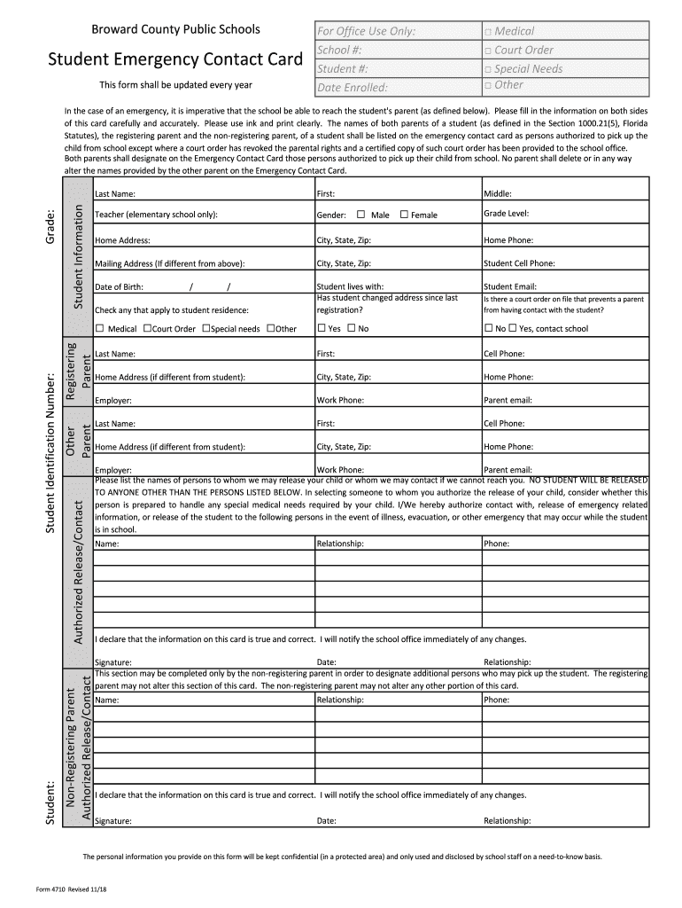 Broward County Public Schools Form 4170 2018 Fill And Sign Printable