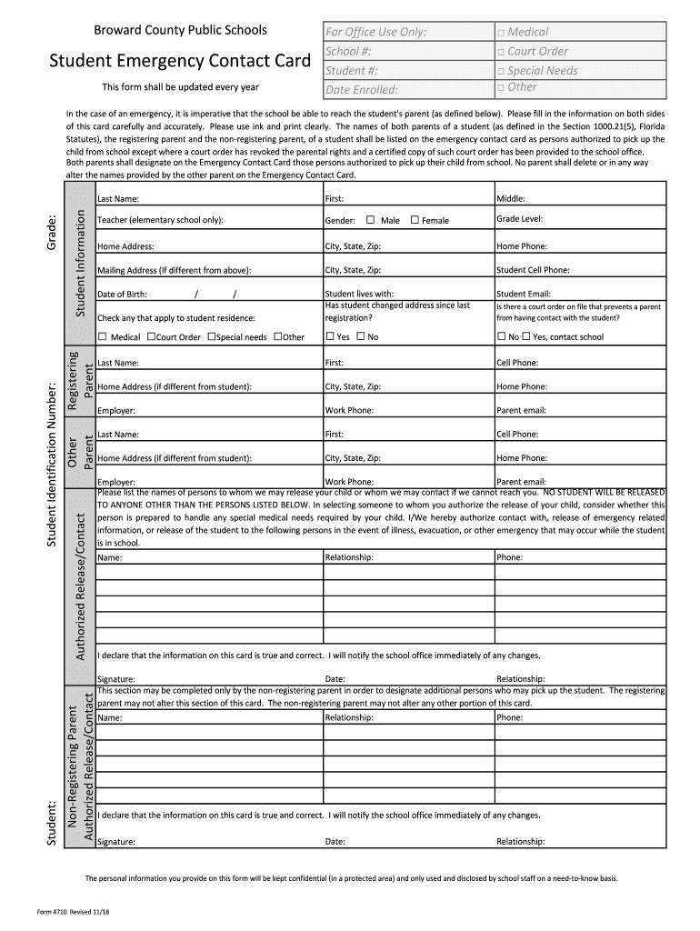 Broward County Public Schools Form 4170 2018 Fill And Sign Printable 