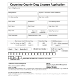 Coconino County Dog License Fill Online Printable Fillable Blank