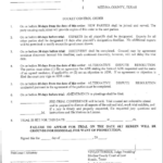 Docket Control Order Medina County Texas Printable Pdf Download