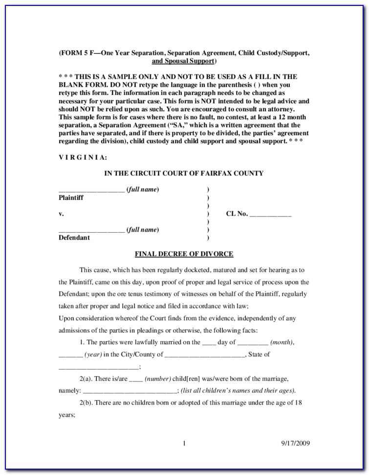 Fairfax County Circuit Court Probate Forms