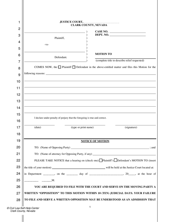 Fill Free Fillable Civil Law Self Help Center PDF Forms