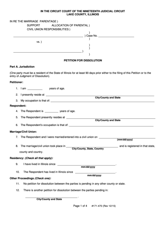 Fillable Form 171 470 Lake County Court Form Printable Pdf Download