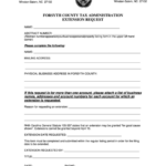 Fillable Forsyth County Tax Administration Extension Request Printable