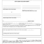 Fillable Online Notice Of Filing Of Foreign Judgment State Court Of